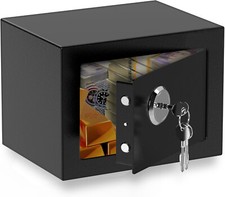 4.6L SOLID STEEL SAFE HEAVY DUTY FIREPROOF HOME OFFICE MONEY CASH VALUABLES BOX