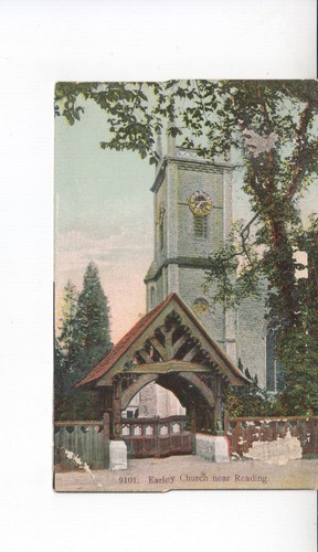 Postcard earley church - earley,