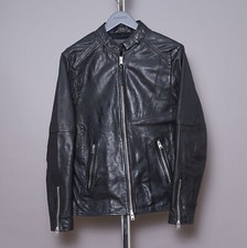 ALL SAINTS Leather Jacket Mens