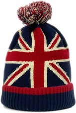 Union Jack Hats Pom Pom Bobble