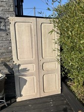 Antique French Armoire Doors Wardrobe Cabinet Cupboard Solid Wood