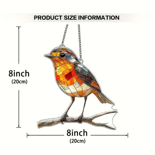 Proud robin bird stained glass - proud,