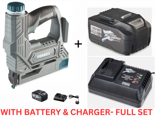 Ferrex 20v cordless nail gun - cordless,