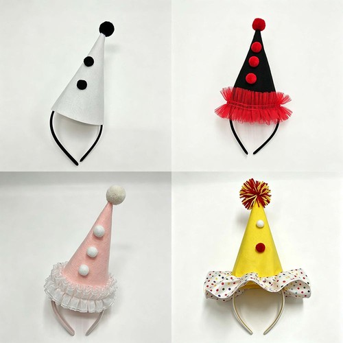 Polka dots clown hat headband - polka,