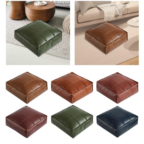 Leather pouf cover - cover, ottoman