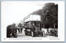 Hove old bus Pamlin print Sussex Real Photo Postcard h 10