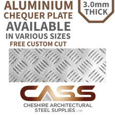 3.0mm ALUMINIUM FLOOR CHEQUER PLATE 5754-VARIOUS SIZES AVAILABLE-FREE CUSTOM CUT