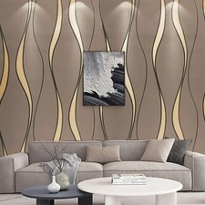 3D Wave Glitter Effect Striped