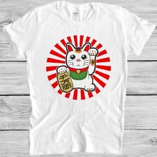 Maneki-Neko T Shirt Japanese Lucky Cat Chinese Cool Gift Tee M253