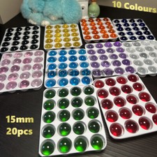 15mm Crystal Sphere Beads Glass Solid Balls Marbles Traditional Children's Game