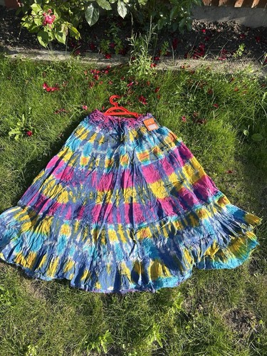 Boho hippie cotton tie dye - tie,