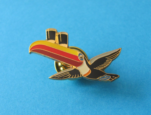 Guinness flying toucan pin - flying,