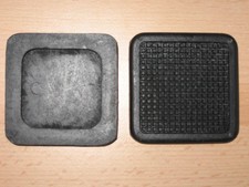 Vintage Classic Car Square Pedal Rubbers Slim - 2 1/2" sq. New Old Stock