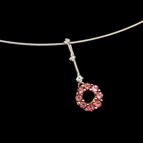 Pink sapphire 14k - 14k, white