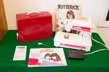 Vintage 1979 Petite Lock Stitch Sewing Machine + Uncut Butterick Sewing Pattern