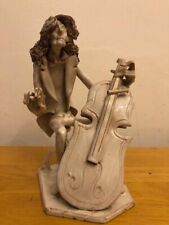 Vintage "Dino Bencini" Orchesteral Old Man with Cello Figurine. Signed. Damage.