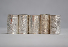 SILVER PLATED ENGRAVED WALKING STICK CANE COLLARS QTY 10