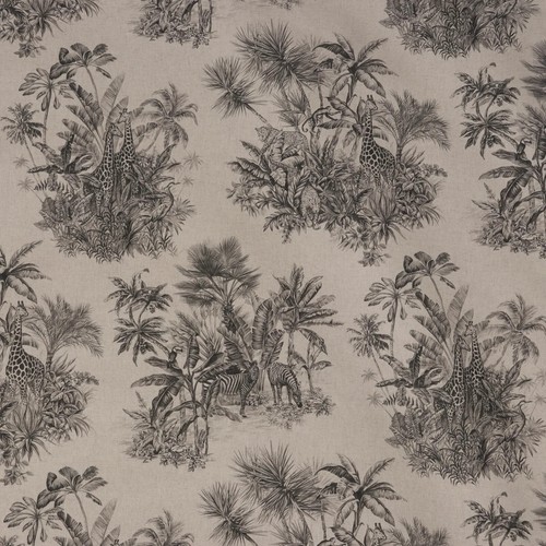 African jungle linen - linen, double
