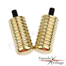 2X Brass Ribbed Shift Pegs Foot Pegs Rough For Sportster XL883 883R 883L 48