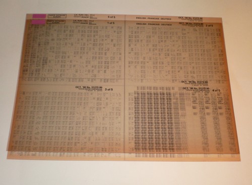 Microfiche spare parts catalog - microfiche,