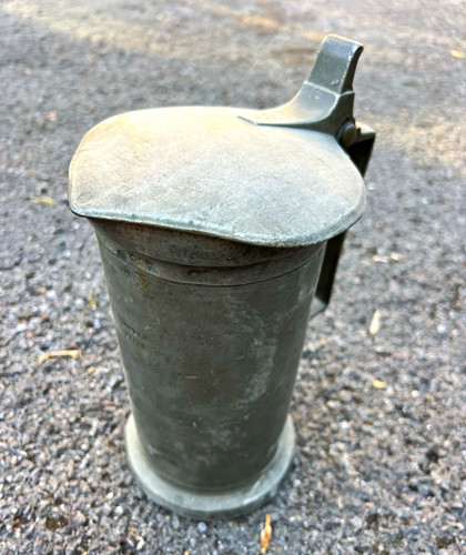 Antique french pewter lidded - pewter,