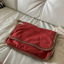 Stella McCartney light red Falabella Shoulder Bag gold chain strap