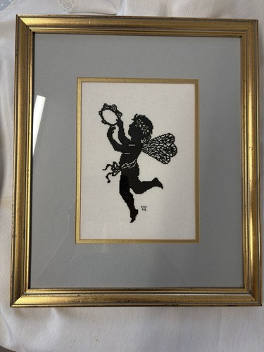 Framed finished cross stitch - framed,