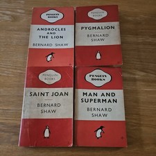4 Vintage Bernard Shaw Penguin Books PB Pygmalion Androcles & Lion Joan Man D