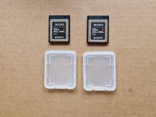 2 x 120GB Sony XQD G Series R440MB/s W400MB/s Memory Cards