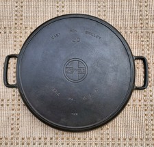 Vintage Antique Griswold #20 Cast Iron Hotel Skillet Large Block Logo