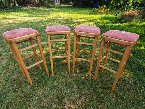 Set four wooden - of, covered