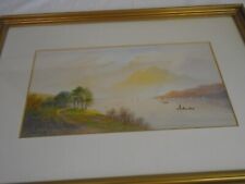FRAMED WATERCOLOUR COASTAL SCENE SIGNED M D ANSELL GOOD CONDITION PLEASE READ L3