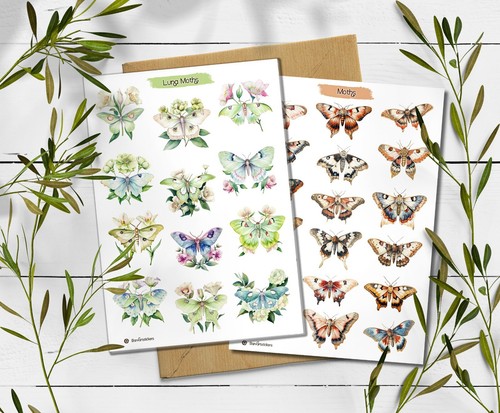 Moths stickers luna moth - stickers.,