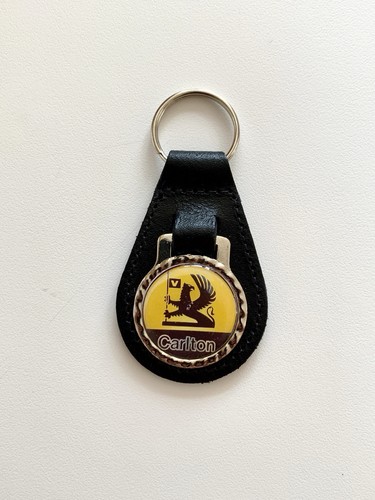 Black leather keyring - leather, keyring/