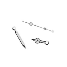 Silver Plated Watch Hands Kit