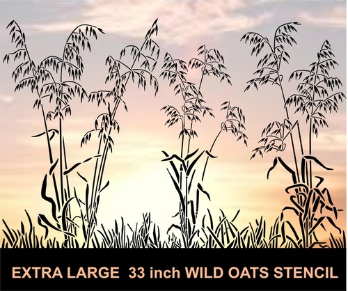Large stencil wild oats - large,