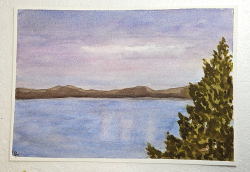 Original lake tahoe watercolor - original,