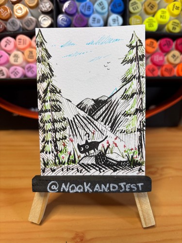 Aceo original art mini funny - aceo,