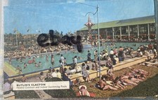 BUTLINS CLACTON VINTAGE POSTCARD USED OF OUTDOOR & INDOOR SWIMMING POOLS ETC WAF