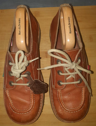Kickers brown leather lace - leather, lace-ups