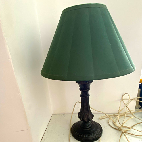 Vintage table lamp - lamp, green