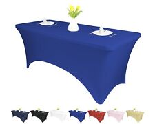 6Ft Stretch Tablecloth Spandex Tablecover for Folding Tables Wedding Party Deco
