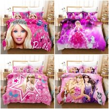 Girls Barbie The   Duvet Cover Pillowcas Single Double King Bedding Set Gift