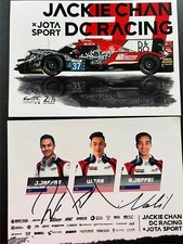 Jaafar, Jeffri, Tan Hand Signed Jackie Chan DC Racing 2018 Le Mans Promo Card.