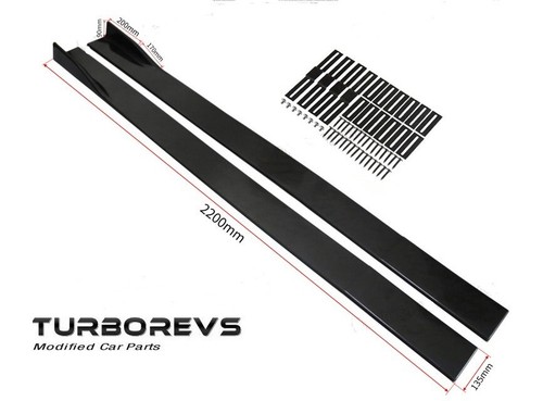Side skirts black fits corsa - side,