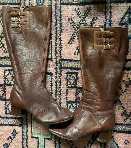 Vtg 60s brown faux leather - 60s,