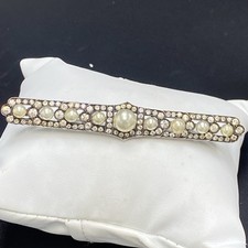 Antique Silver Bar Brooch