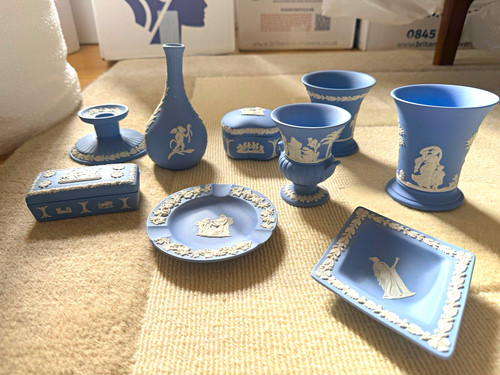 Wedgwood blue jasperware mixed - wedgwood,