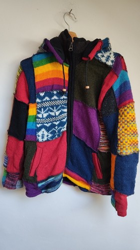 Patchwork hood hippy boho - patchwork,