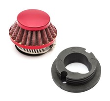 Mini Moto 49cc Red 44mm Air Filter & 28mm Black V-Stack Minimoto Dirt Bike